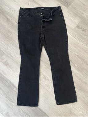 Old Navy Black Wide-Leg Flare Jeans